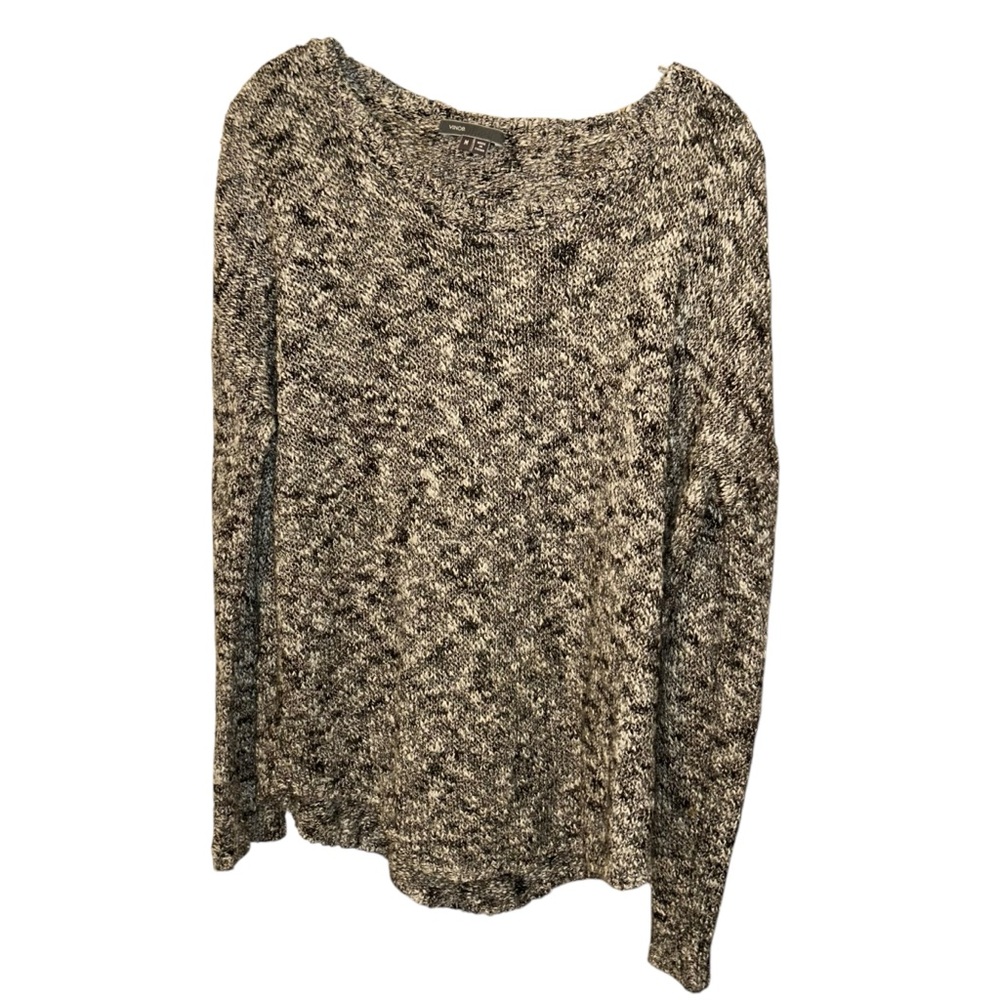 Vince black Cream marl speckled knit Oversized sweater M